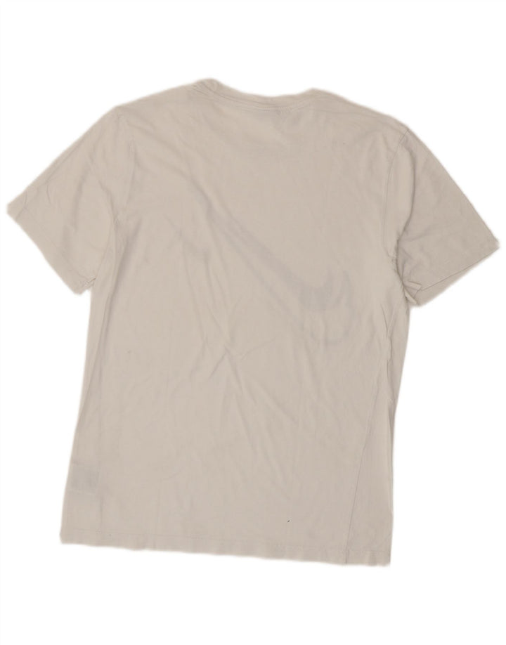 NIKE Mens Graphic T-Shirt Top Medium White Cotton