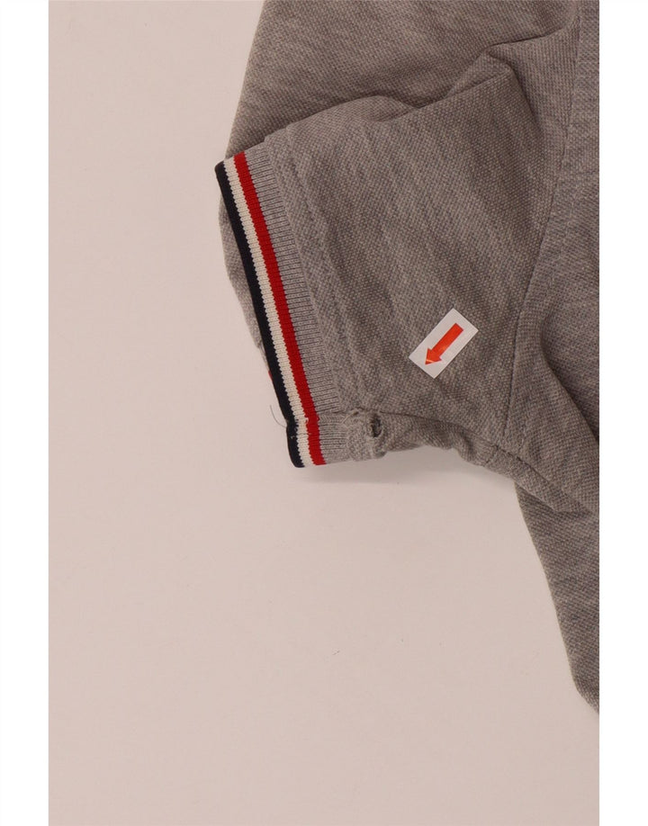 TOMMY HILFIGER Mens Slim Fit Polo Shirt Medium Grey Cotton
