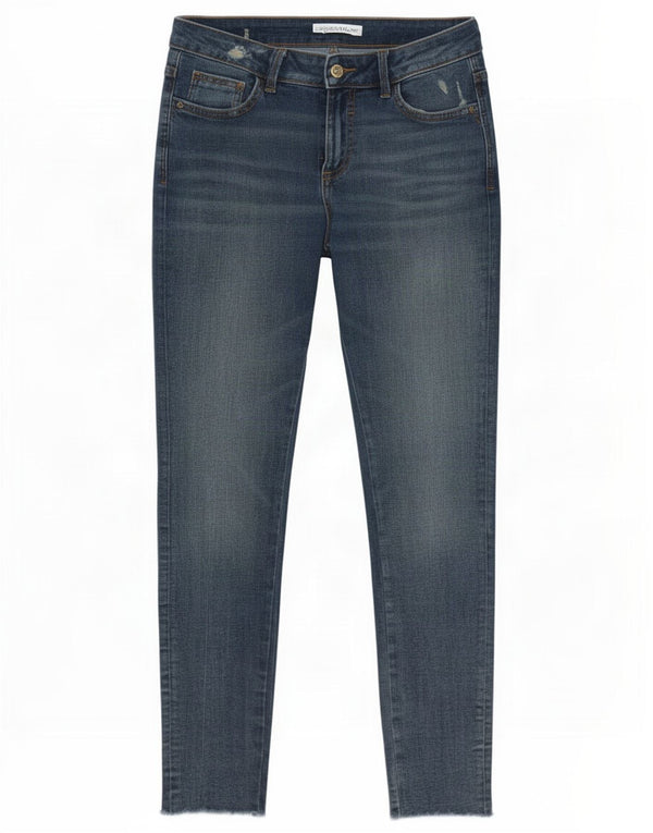 Zara Damen Distressed Skinny Jeans EU 40 Medium W30 L29 Blaue Baumwolle