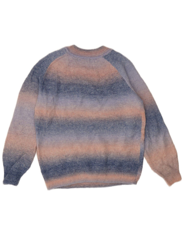 Suéter masculino Marks & Spencer com gola redonda e pequeno azul tie-dye acrílico