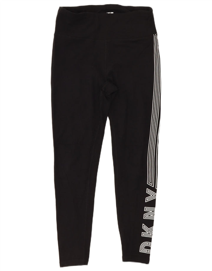 Dkny Womens Grafiske Leggings Small Black Bomuld