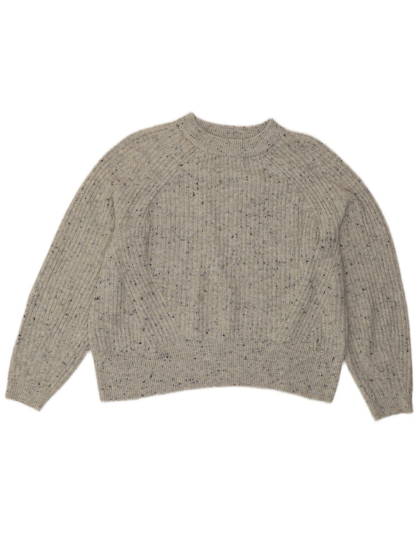 Marks & Spencer Damen-Pullover mit Rundhalsausschnitt, Gr. 40, Größe L, Grau meliert