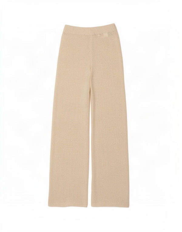 Pantaloni casual in maglia da donna Zara UK 8 Small W26 L28 Poliestere beige