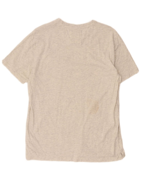 Crew Clothing Mens T-Shirt Top Large Grey Flecked Cotton