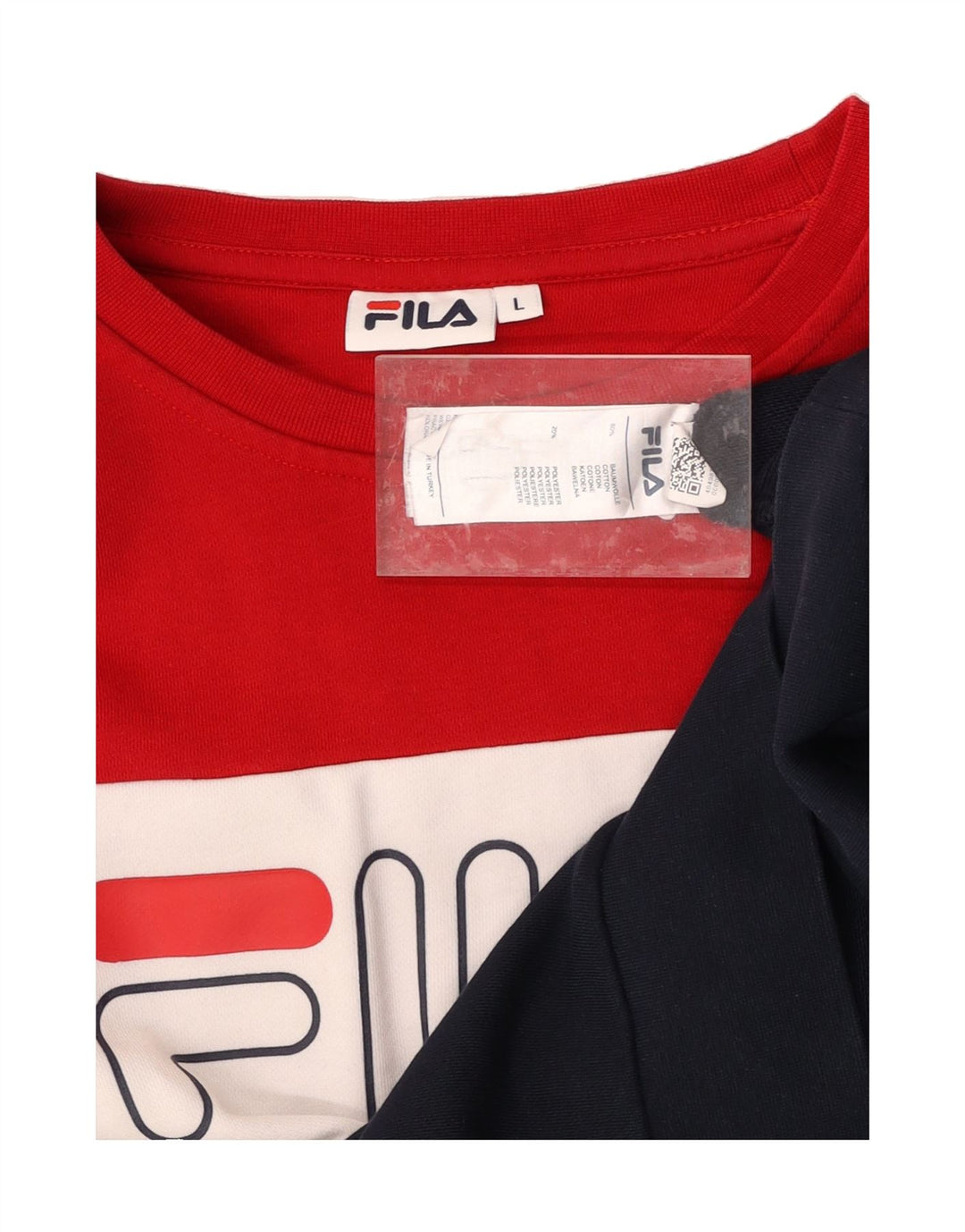 FILA Womens Sweatshirt Jumper UK 14 Large Multicoloured Colourblock Vintage Fila and Second-Hand Fila from Messina Hembry 