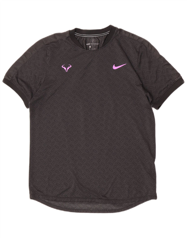 Nike Mens T-Shirt Top Medium Grey Geometric