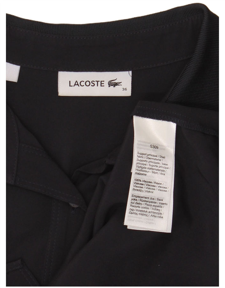 Camicia da donna Lacoste taglia 36 piccola in viscosa nera