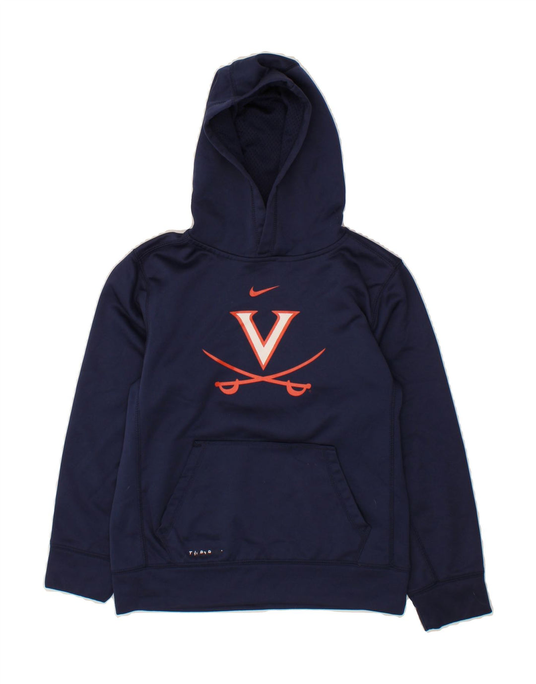 NIKE Boys Graphic Hoodie Jumper 10-11 Years Medium  Navy Blue Polyester Vintage Nike and Second-Hand Nike from Messina Hembry 