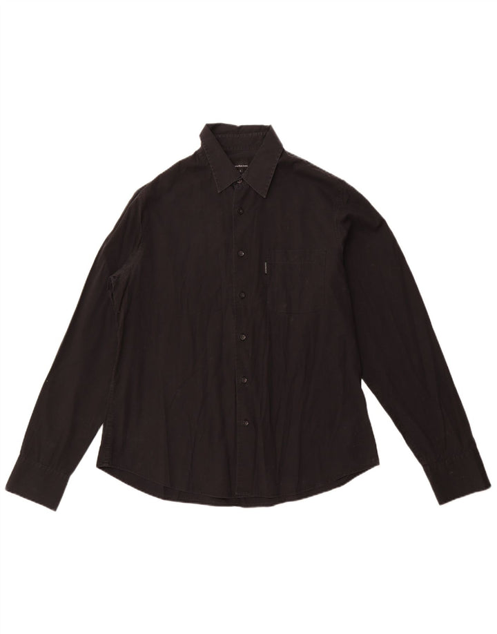 CALVIN KLEIN Mens Shirt Large Black