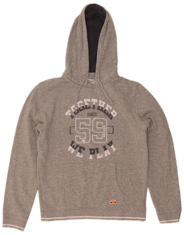 Pulover cu glugă supradimensionat pentru femei Ellesse, UK 10, bumbac gri mic