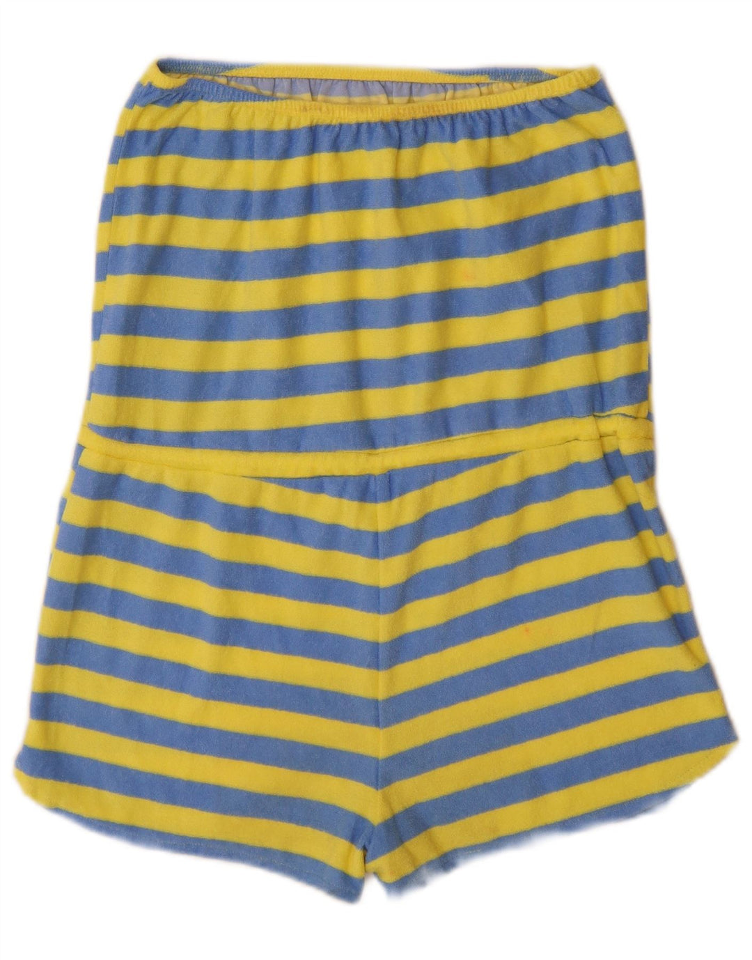 Zara Womens Strapless Playsuit UK 12 Medium  Blue Striped Cotton