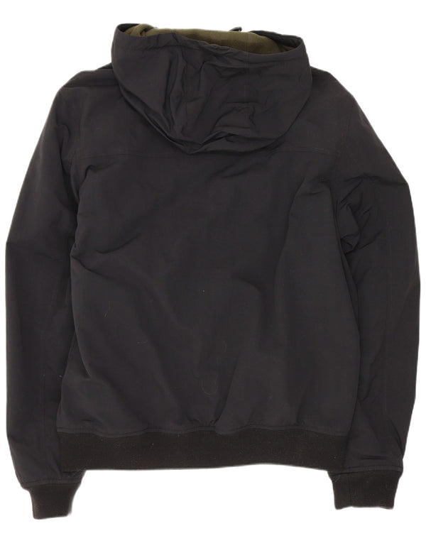 Ανδρικό μπουφάν με κουκούλα Tommy Hilfiger UK 38 Medium Black Polyamide