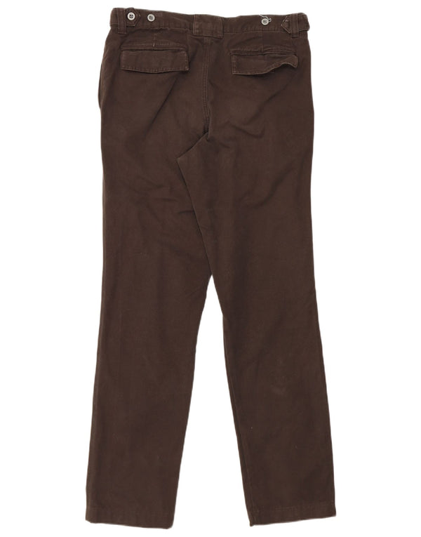 Timberland Mens Straight Chino Trousers W33 L34 Brown Cotton