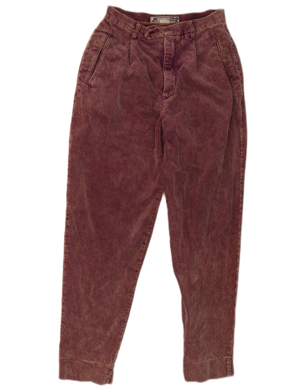 Pantaloni da donna in velluto a coste affusolati Krizia IT 46 Large W28 L29 Cotone viola