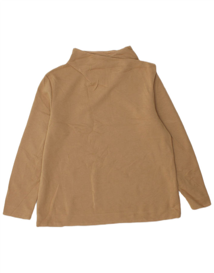 Cos Damen Top Langarm UK 14 Medium Beige Polyester