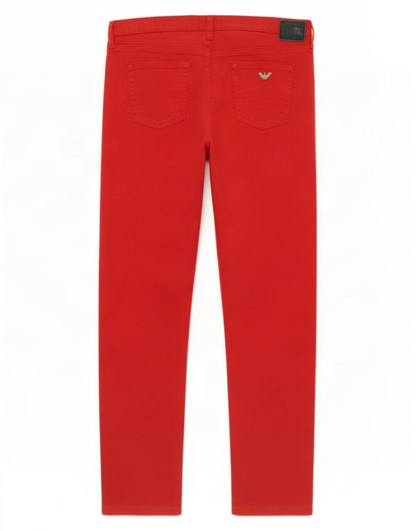 Pantaloni casual drepti pentru femei Armani L32 L29 in roșu