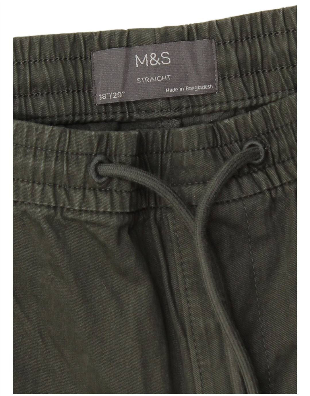 Pantaloni chino dritti da uomo Marks & Spencer W38 L29 verdi