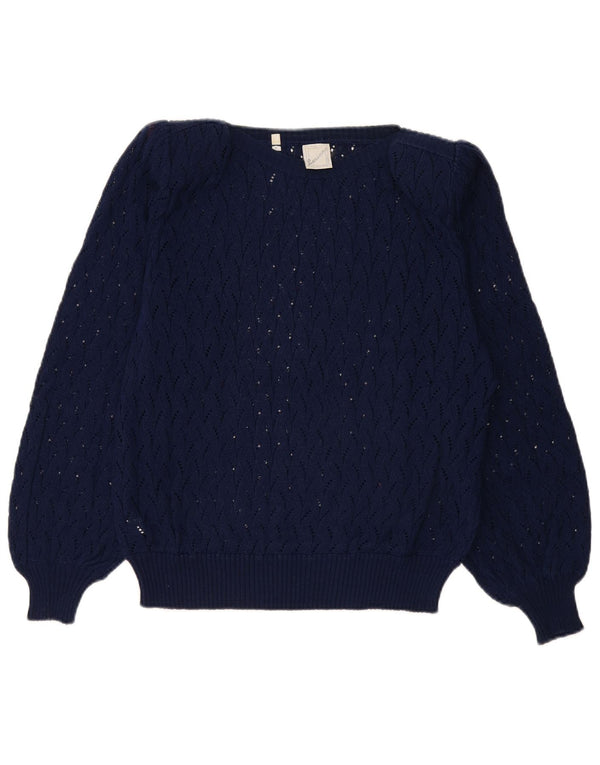 Luciana Pull Col Bateau Femme IT 50 XL Bleu Marine Coton