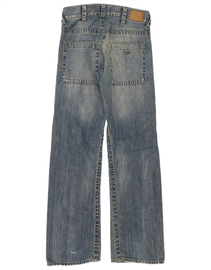 Armani Womens Wide Leg Jeans W29 L32 Blue Cotton