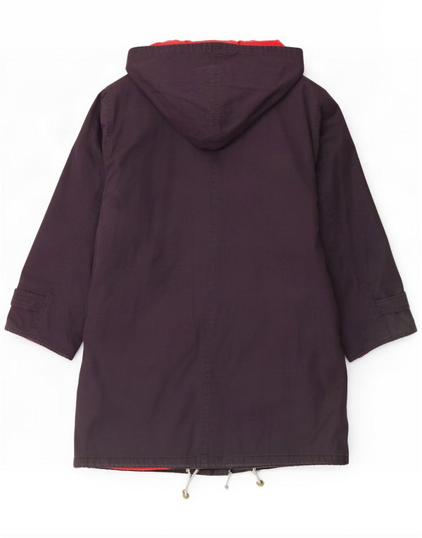 Sobretudo feminino com capuz Charon UK 18 XL poliéster roxo