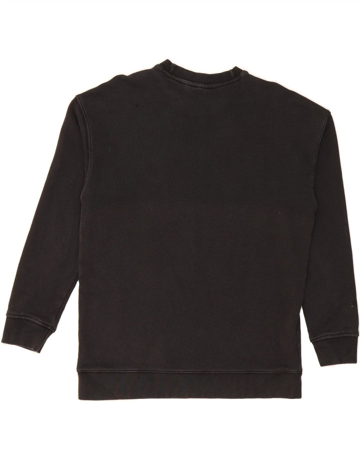 ADIDAS Womens Graphic Sweatshirt Jumper UK 12 Medium Black Cotton Vintage Adidas and Second-Hand Adidas from Messina Hembry 