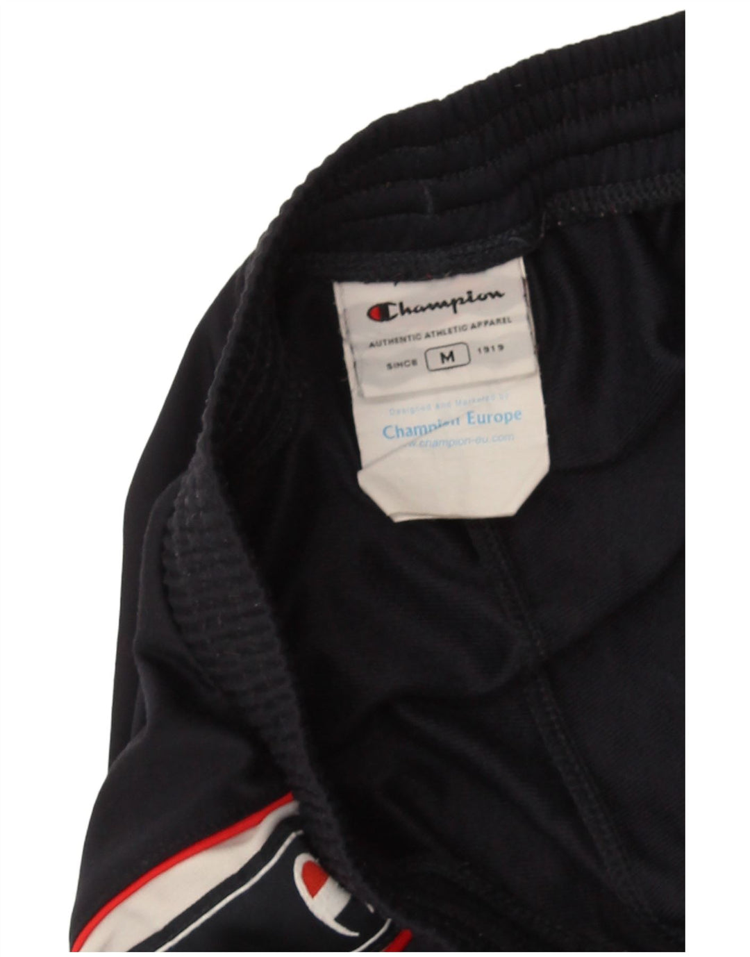 Champion Mens Graphic Tracksuit Trousers Joggers Medium Navy Blue Polyester