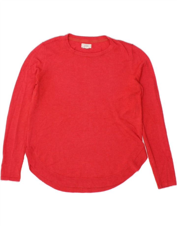 FAT FACE Womens Boat Neck Jumper Sweater UK 10 Small Red Polyester Vintage Fat Face and Second-Hand Fat Face from Messina Hembry 