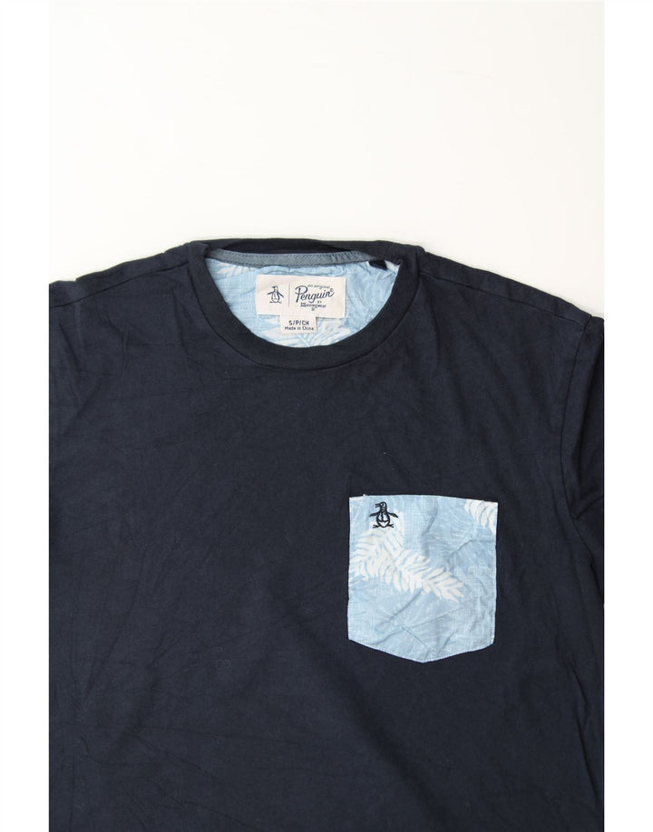 PENGUIN Mens T-Shirt Top Small Navy Blue Vintage Penguin and Second-Hand Penguin from Messina Hembry 
