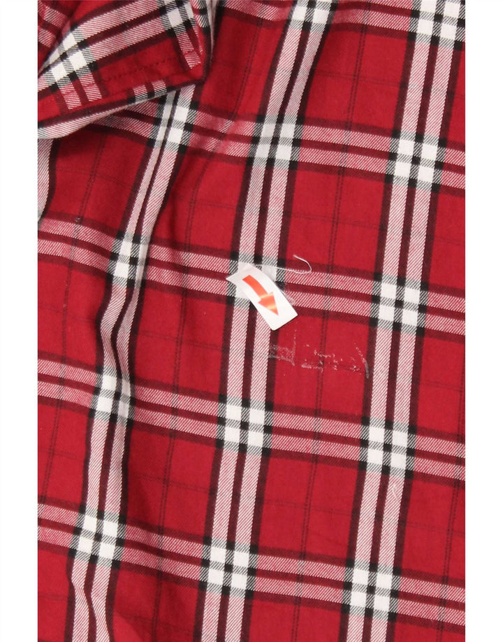 Chaps Herren-Flanellhemd XL, rot kariert, Baumwolle