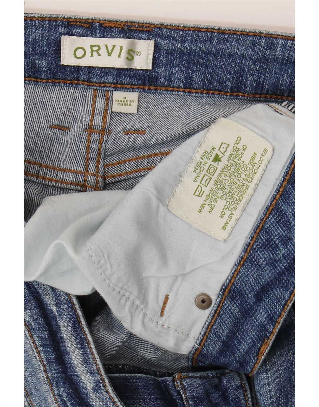 Jeans slim da donna Orvis US 8 medi W34 L30 cotone blu