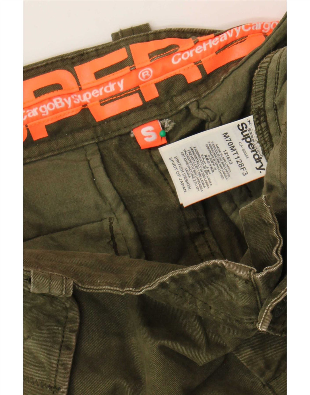 Superdry Shorts Cargo Para Hombre Pequeños W29 Algodón Caqui