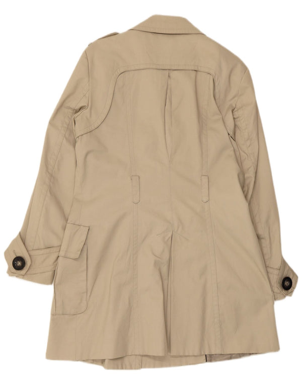 Zara Womens Trench Coat UK 14 Large Beige Nylon