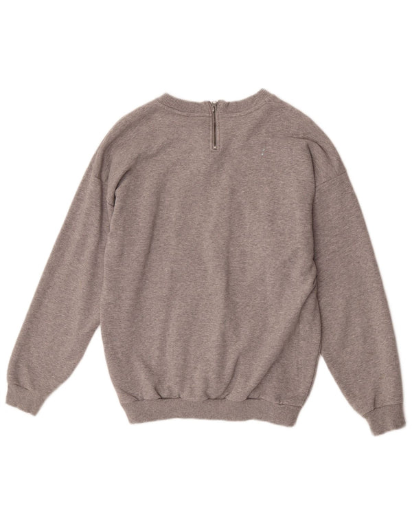 Adidas Sweat-shirt surdimensionné graphique pour femme UK 6 XS Gris Coton