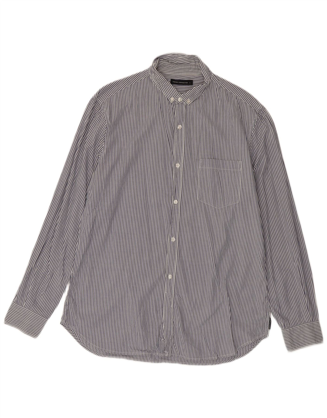 Camicia da uomo French Connection grande gessato blu navy
