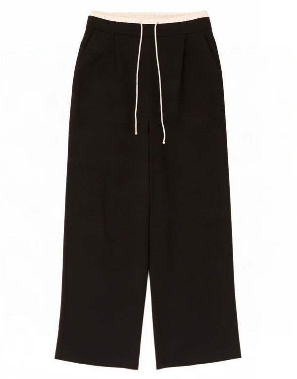 Zara Womens High Waist Wide Leg Trousers UK 8 Small W26 L30 Black Polyester