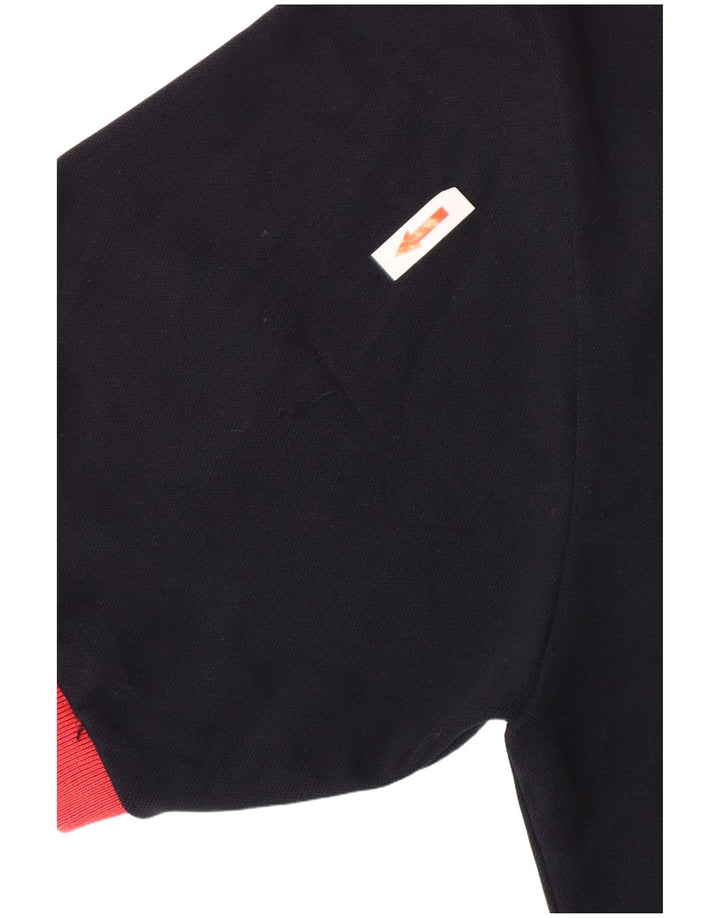 AUSTRALIAN L'ALPINA Mens Rugby Polo Shirt IT 50 Medium Black Polyester