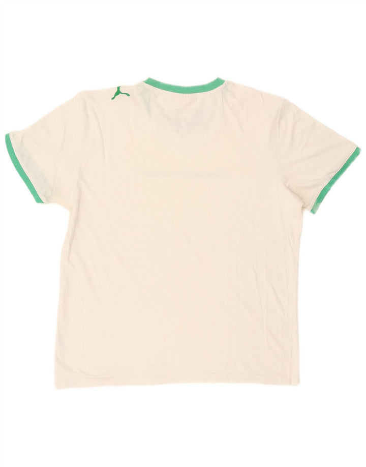 Puma Mens Graphic T-Shirt Top Large White