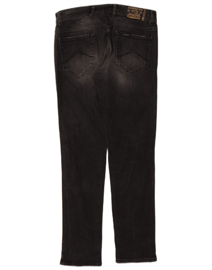 Carrera Mens 717 Distressed Slim Jeans W34 L32 Sort Bomuld