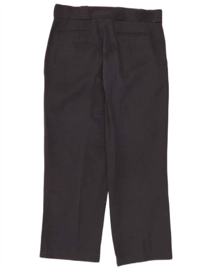 Zara Mens Straight Chino Trousers EU 44 Large W34 L28 Grey Polyester