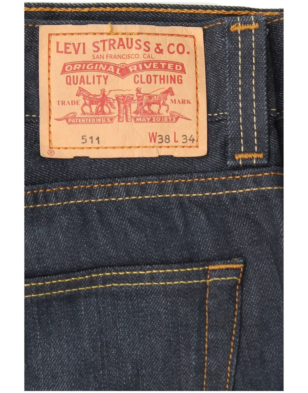Jeans Levi's Uomo 511 Slim W38 L31 Cotone Blu Navy