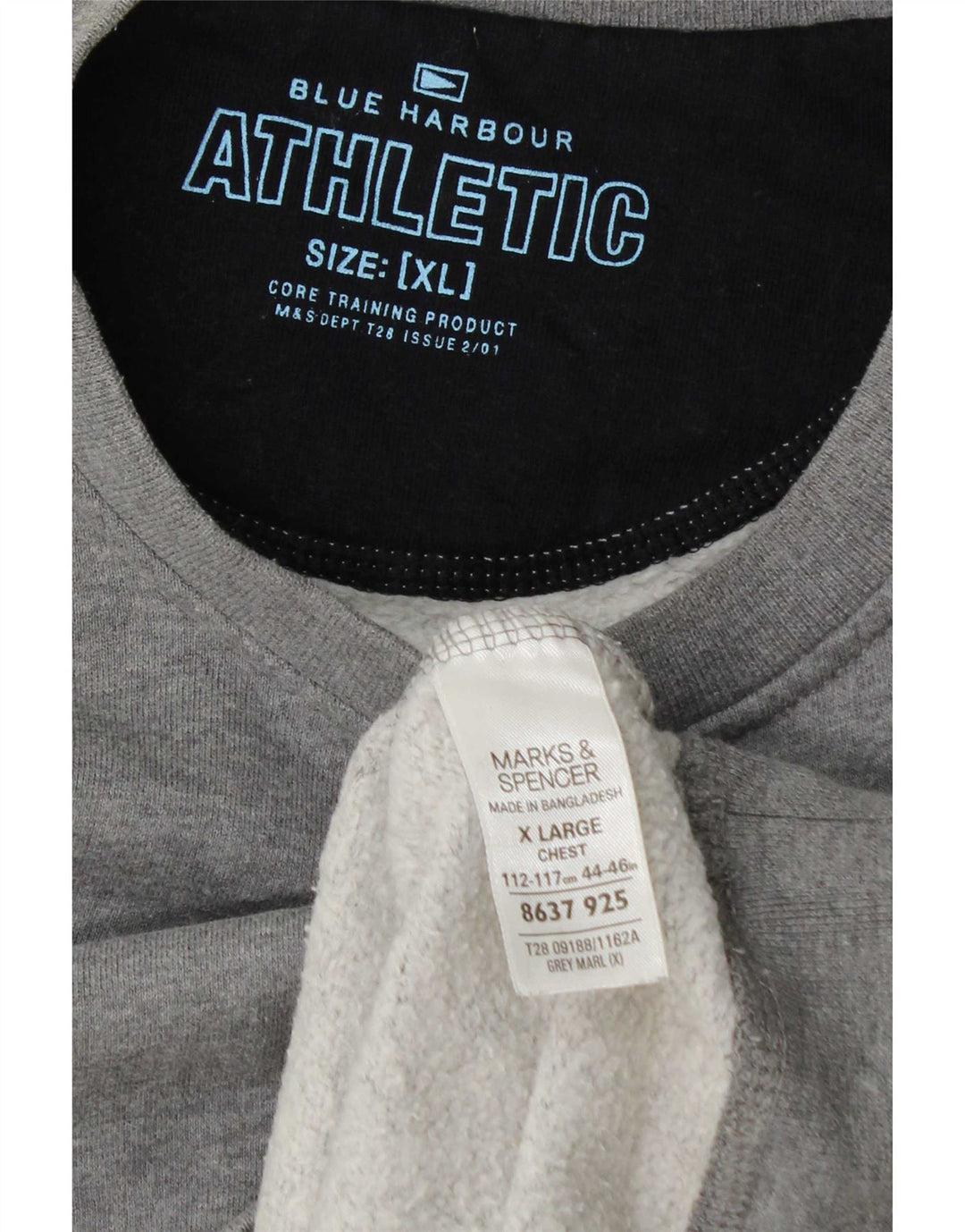 Marks & Spencer Mens Sweatshirt Jumper XL Grey Cotton