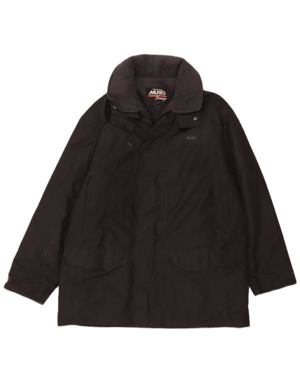 Musto Chaqueta Parka Con Capucha Para Hombre UK 38 Medium Negro Poliéster