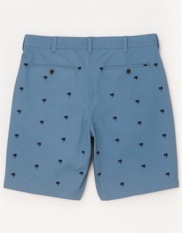 Pantaloncini chino hawaiani da uomo Marks & Spencer W38 XL cotone blu