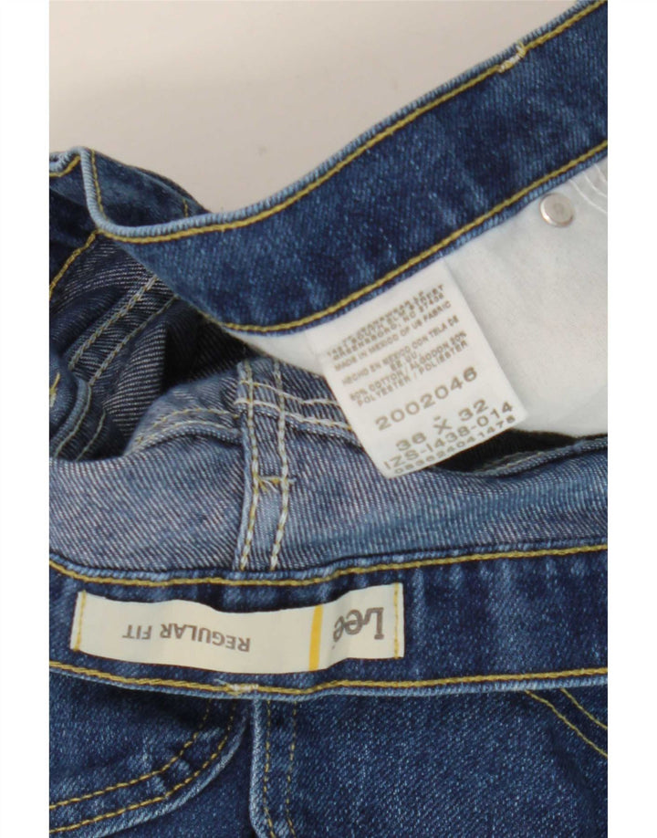 Calça jeans reta feminina Lee Regular Fit W36 L29 algodão azul