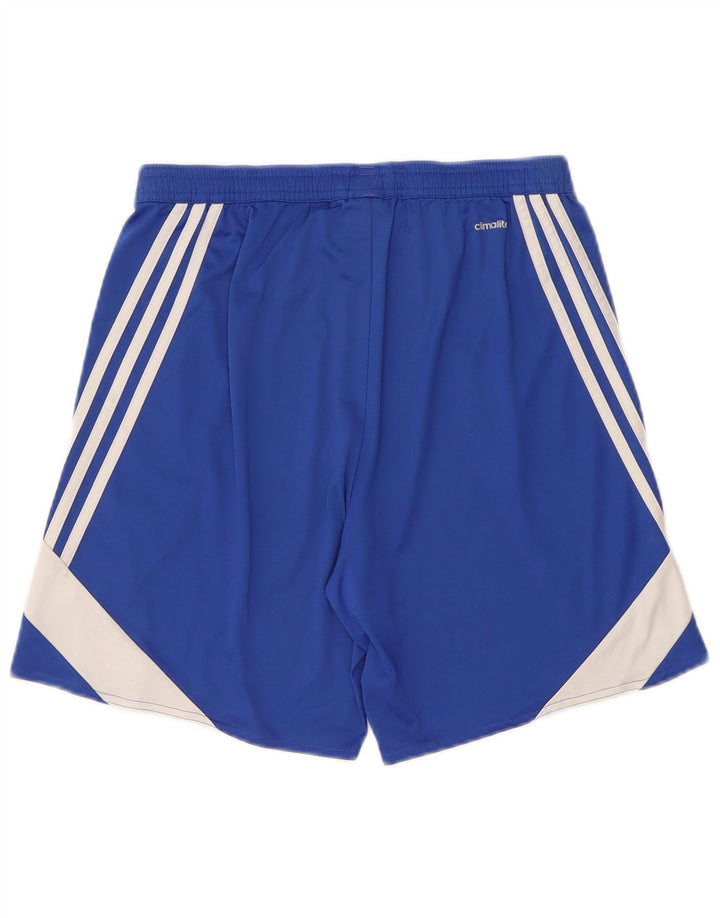 Adidas Mens Climalite Sport Shorts Medium  Blue Colourblock Polyester