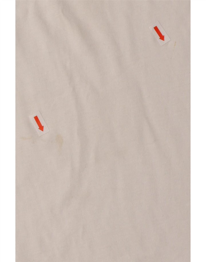 LEVI'S Womens Graphic T-Shirt Top UK 14 Medium White Cotton Vintage Levi's and Second-Hand Levi's from Messina Hembry 