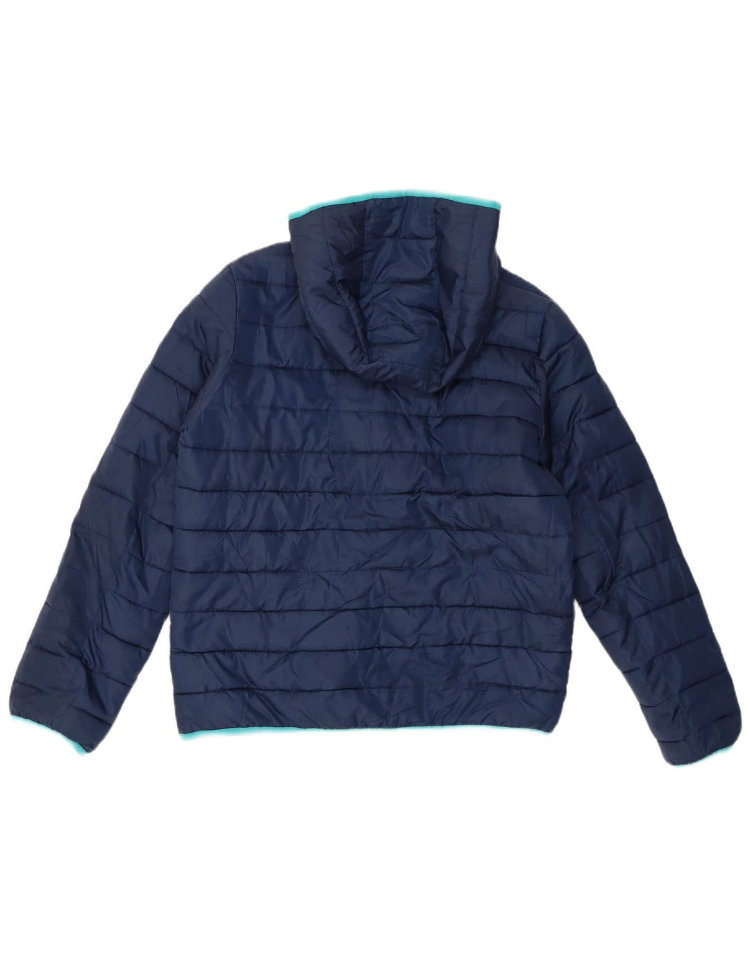 Champion Boys Hooded Padded Jacket 13-14 Years XL Navy Blue Polyester
