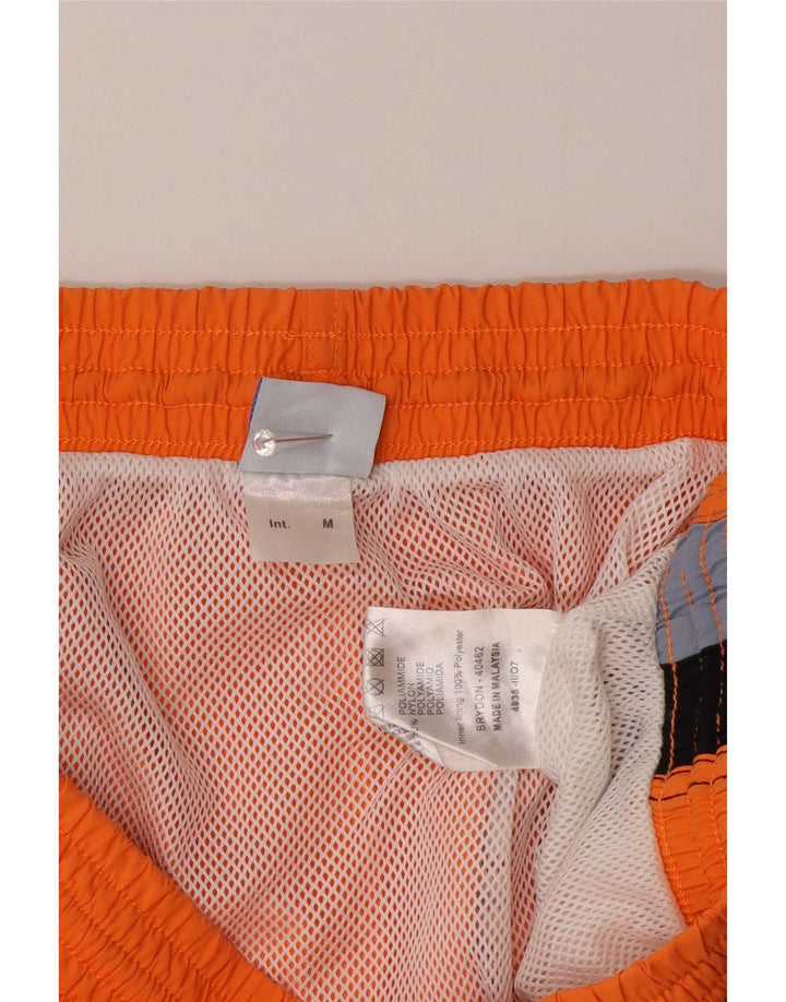 Pantaloncini da bagno da uomo Arena in nylon color block arancione medio