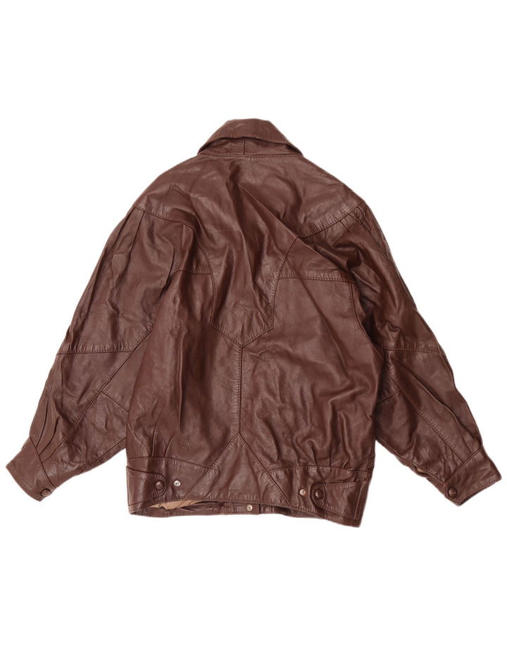 Vintage Damen Lederjacke UK 14 Large Braun