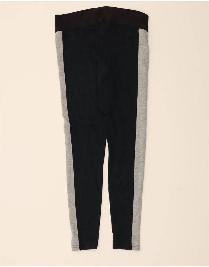 NIKE Womens Leggings UK 10 Small  Black Colourblock Cotton Vintage Nike and Second-Hand Nike from Messina Hembry 